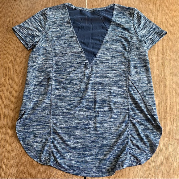 -Athleta (S) slinky mesh short sleeve athletic shirt - Picture 2 of 7